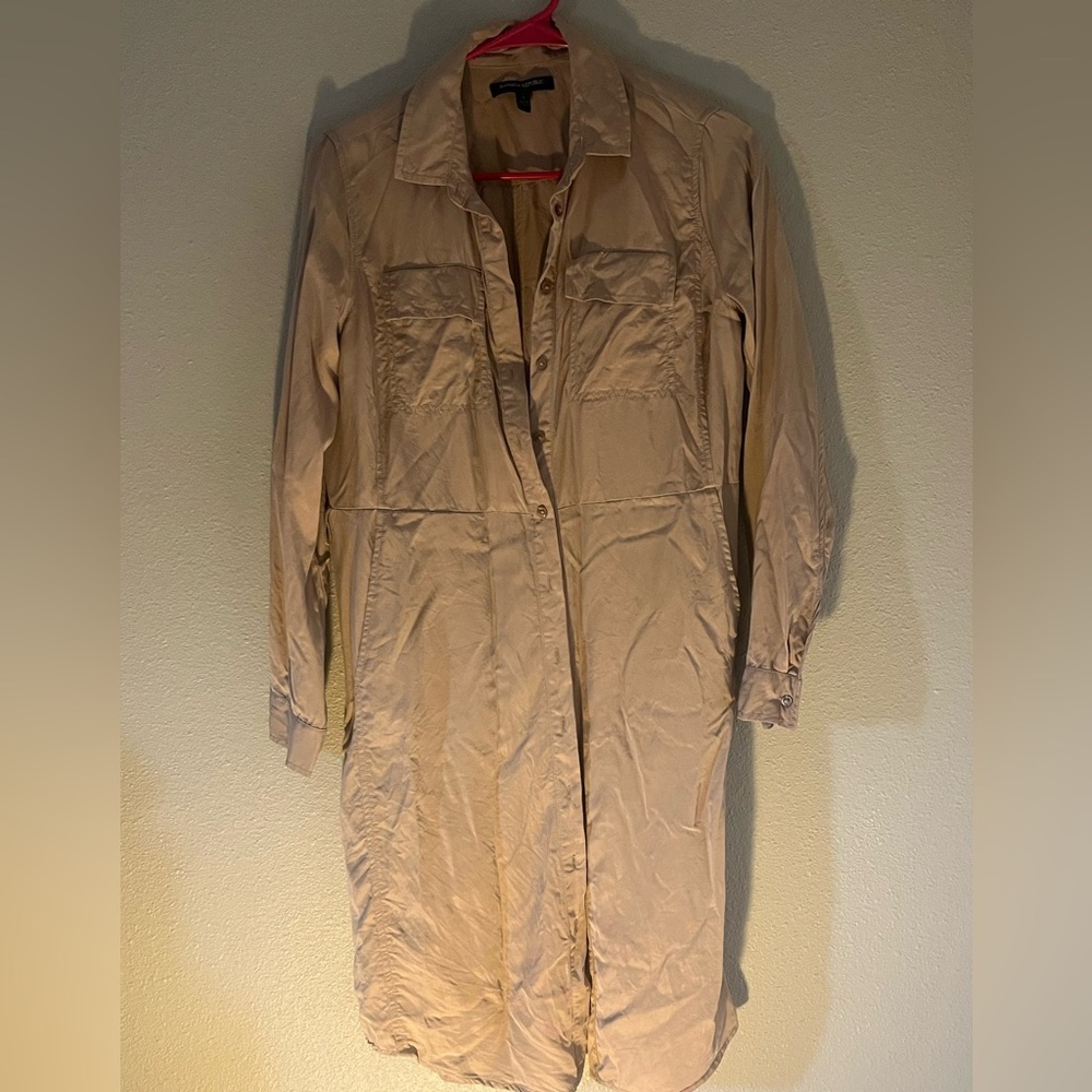 Banana Republic Khaki Safari Shirtdress